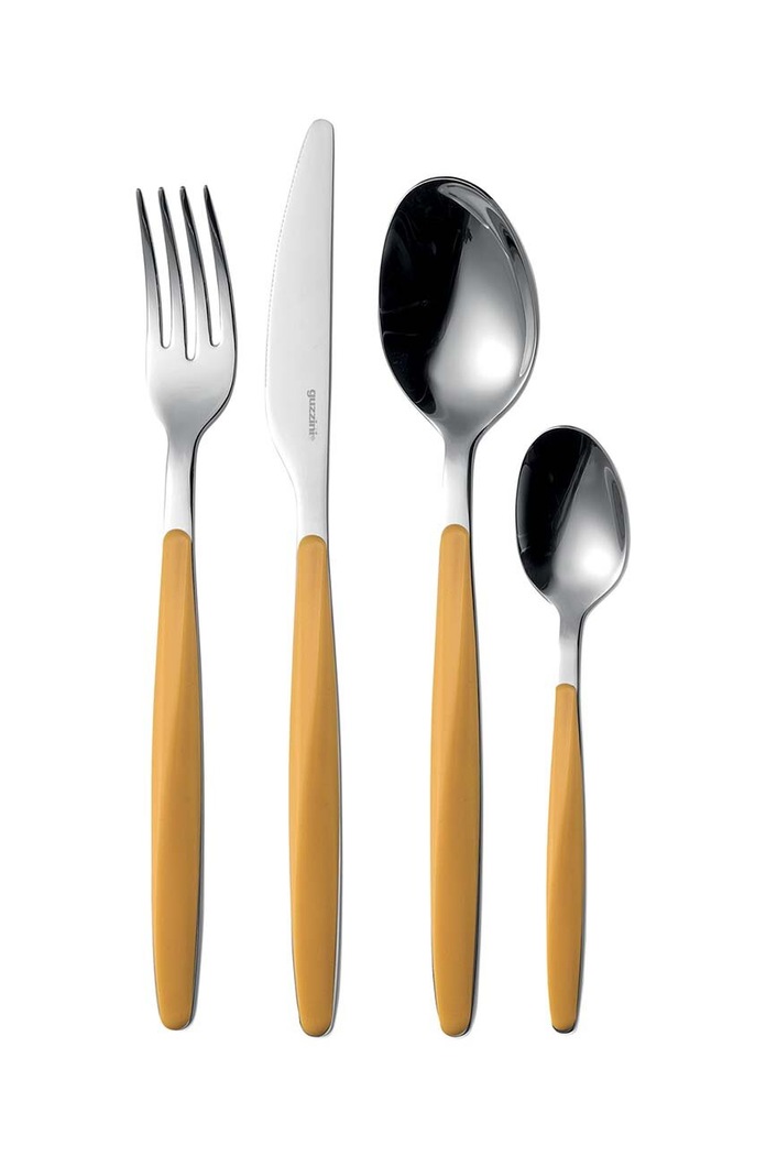 Set pribora za jelo za 6 osoba Guzzini My Fusion 24-pack zlatna 110700165