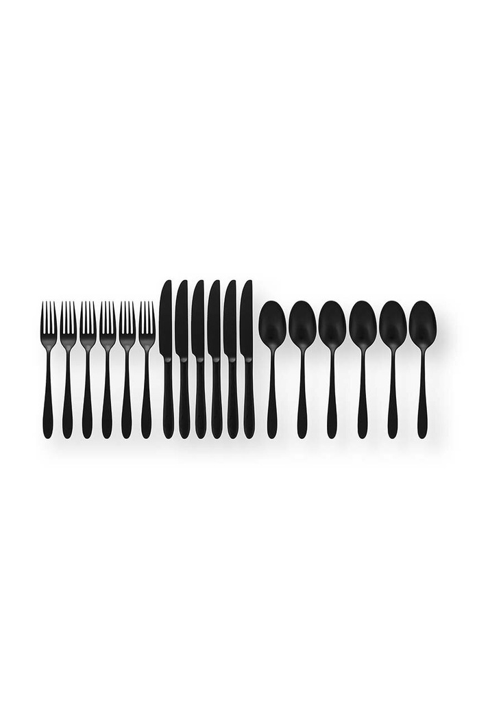 vtwonen komplet sztućców dla 6 os. 18-pack czarny 52061114