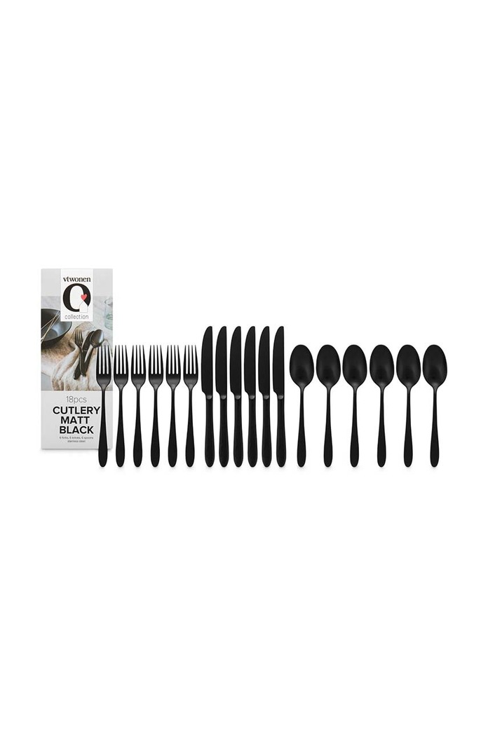 vtwonen komplet sztućców dla 6 os. 18-pack 52061114 czarny AA00