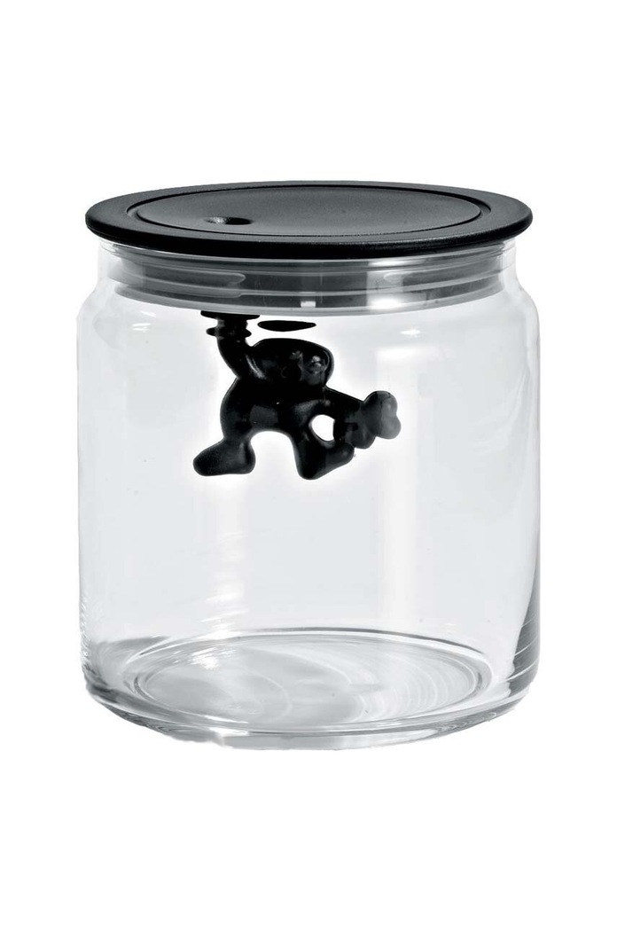 Alessi tartály fedővel Gianni Achromatics fekete AMDR04.B