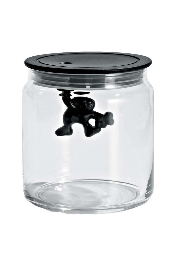 Alessi tartály fedővel Gianni Achromatics fekete AMDR04.B
