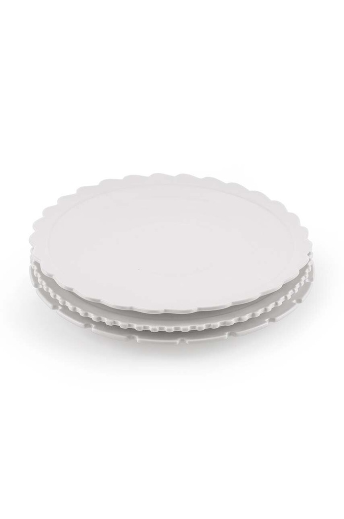 Seletti Un set de farfurii Machine Collection 3-pack alb 10915