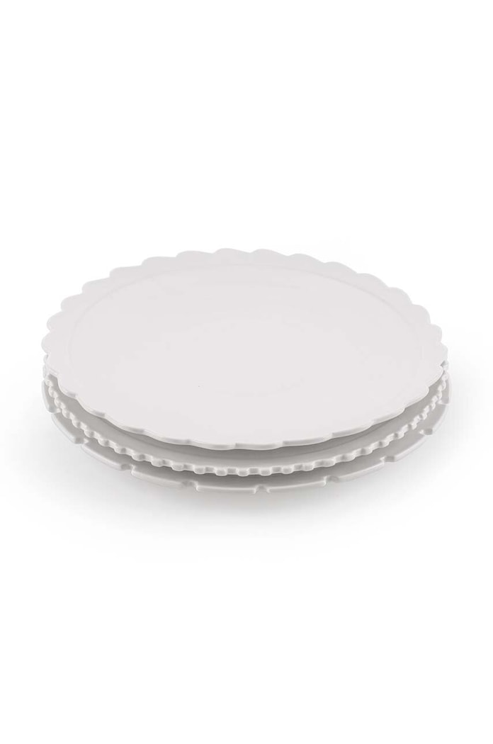 Seletti Un set de farfurii Machine Collection 3-pack alb 10915