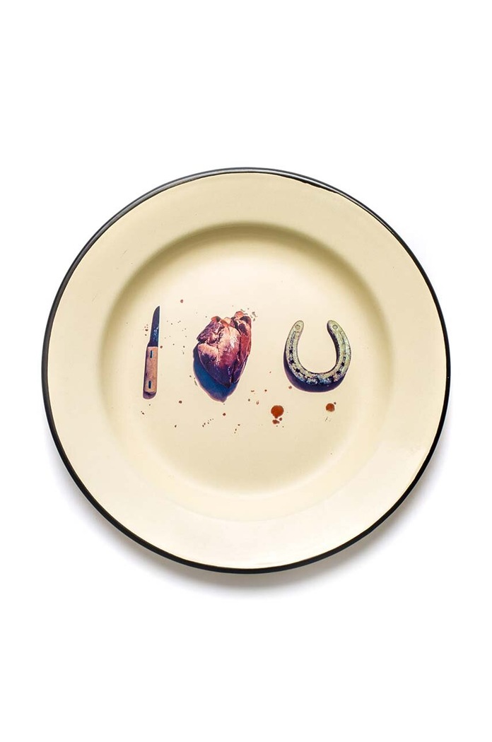 Seletti farfurie plată I love U 26 cm multicolor 16837