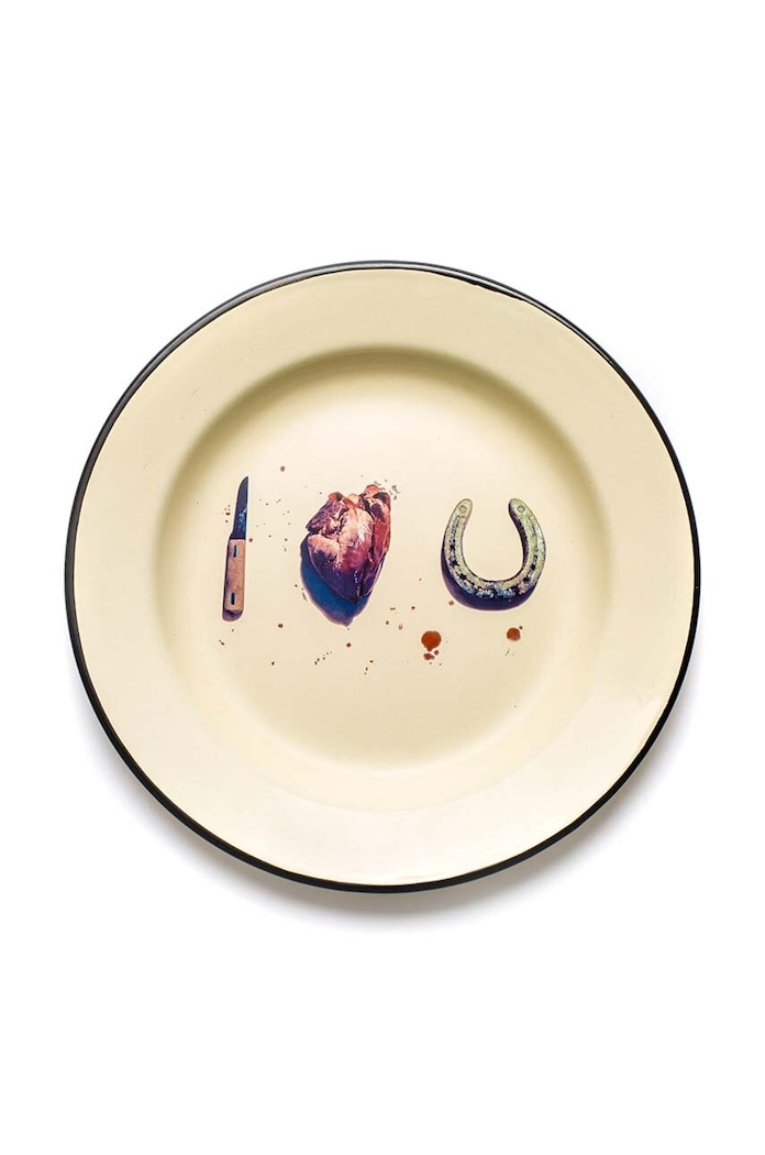Seletti farfurie plată I love U 26 cm multicolor 16837