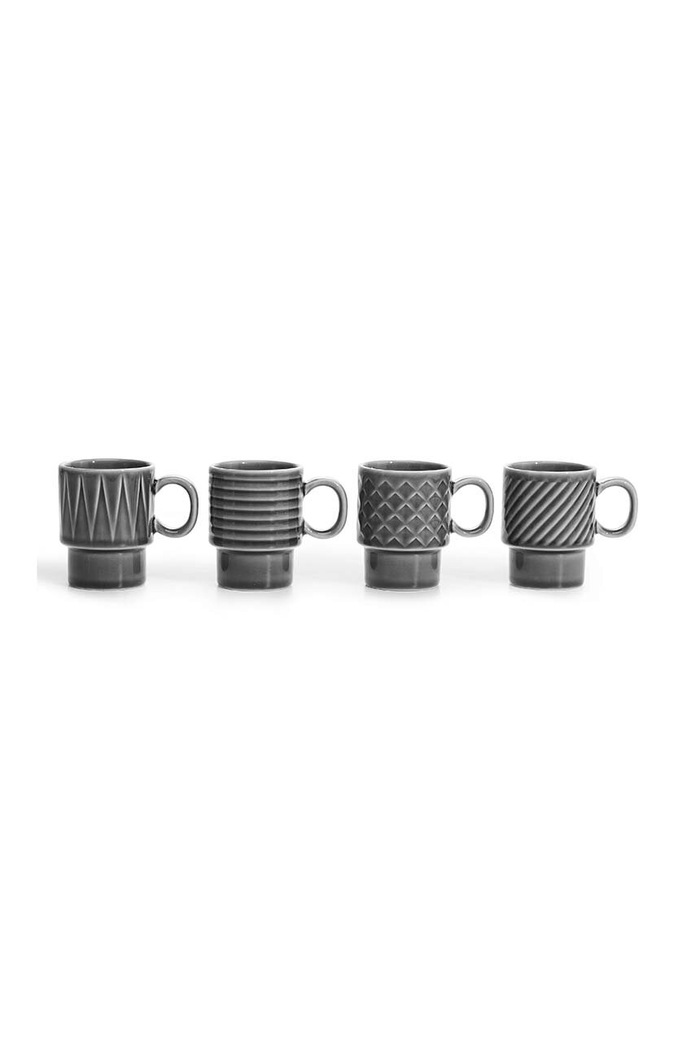 Sagaform set tazzine da caffe Coffee & More 100 ml pacco da 4 5018070 grigio AA00