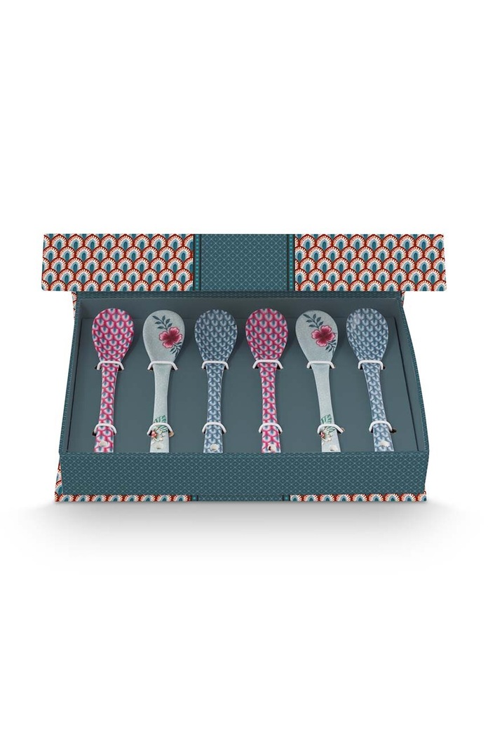 Pip Studio set de linguri Oriental Flower Festival 6-pack multicolor 51020193