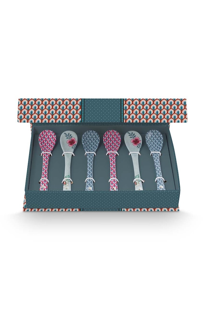 Pip Studio set de linguri Oriental Flower Festival 6-pack multicolor 51020193