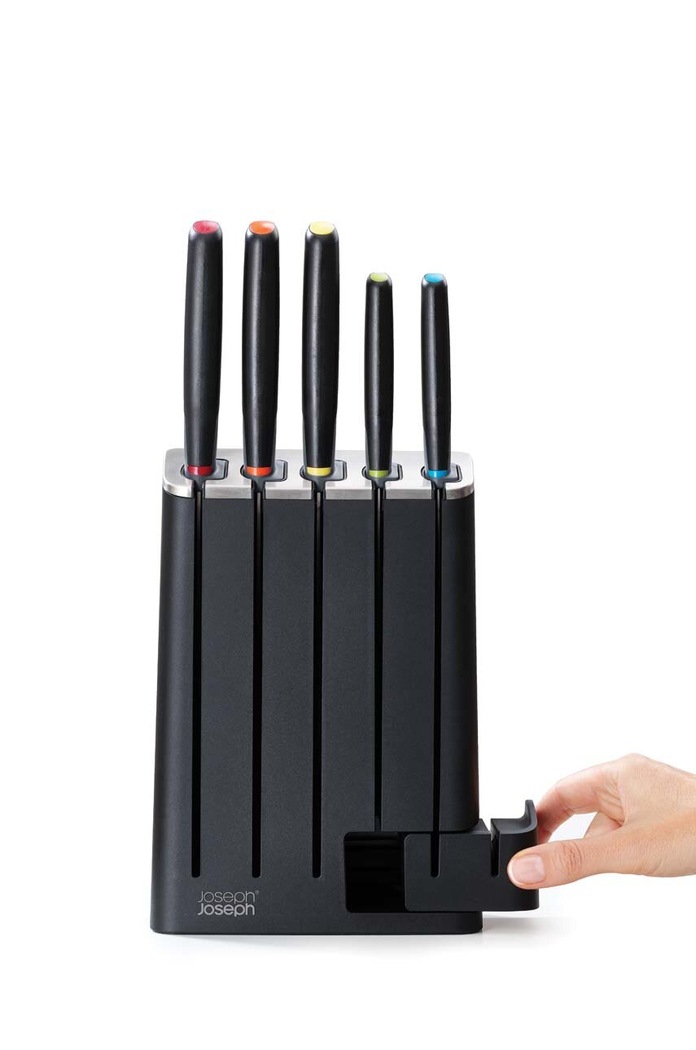 Joseph Joseph zestaw noży z organizerem Elevate SlimBlock 5-pack 10537 czarny AA00