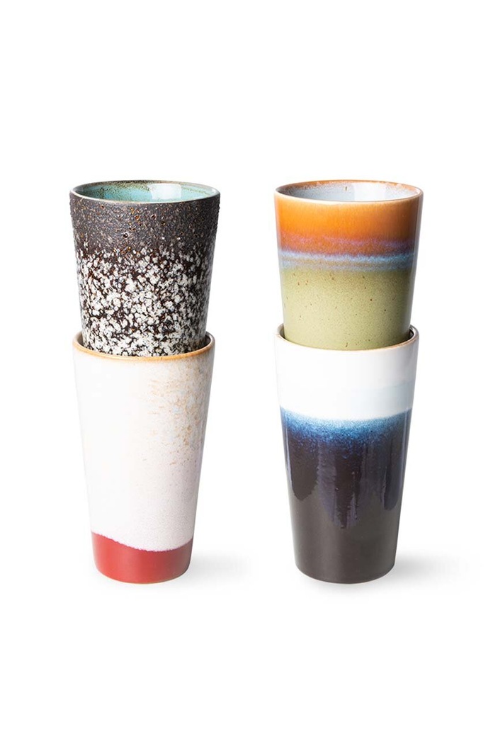 Hkliving zestaw kubków 4-pack multicolor ACE7054
