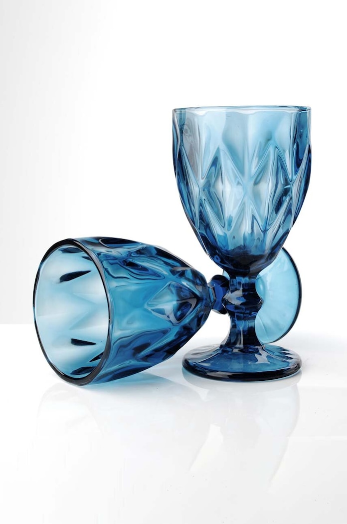 Affek Design Set de pahare de vin Elise Blue 300 ml 6-pack HTID3817 albastru AA00