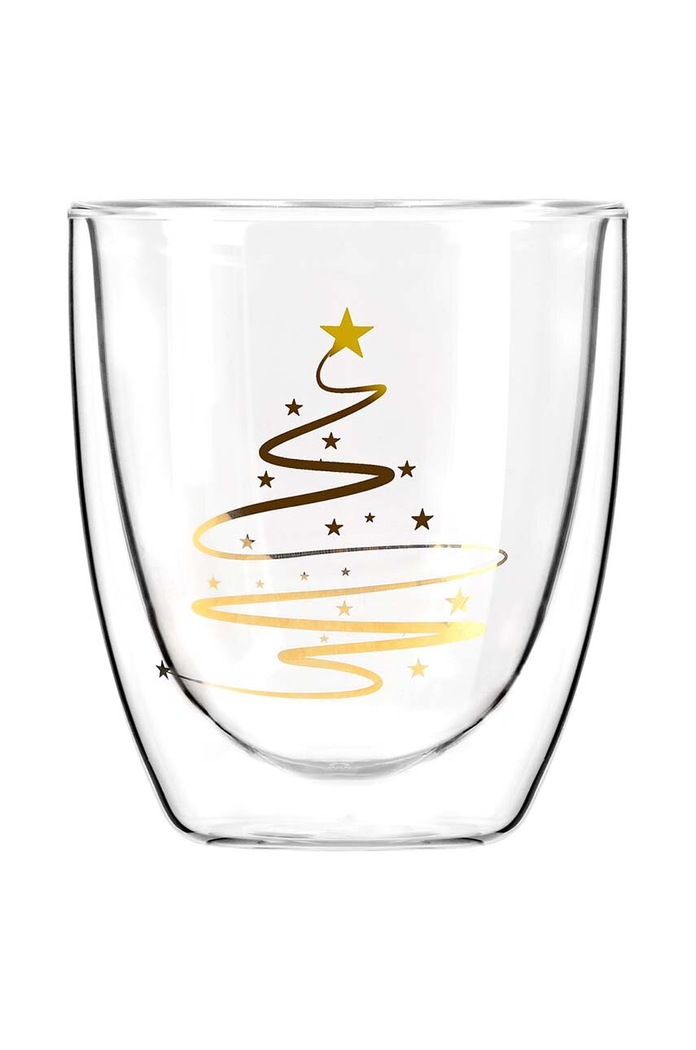 Kuchyňa a bar Sada pohárov Vialli Design Amo Xmass 250 ml 2-pak 29781 priesvitná