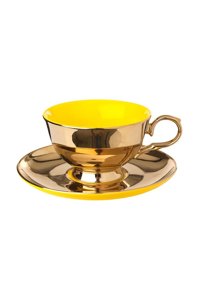 Pols Potten zestaw filiżanek ze spodkami Tea set Legacy 220 ml 4-pack multicolor 230.400.522