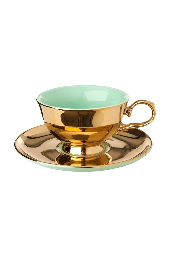 Pols Potten zestaw filiżanek ze spodkami Tea set Legacy 220 ml 4-pack 230.400.522 multicolor
