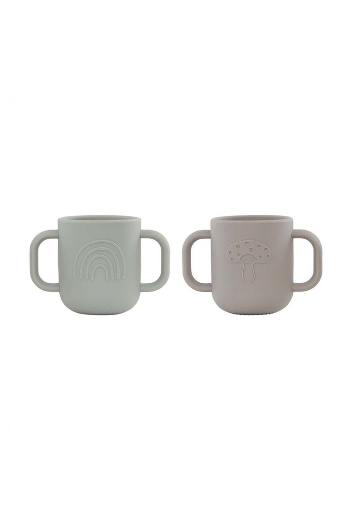 Lonček za dojenčke OYOY Kappu Cup 2-pack siva M107083