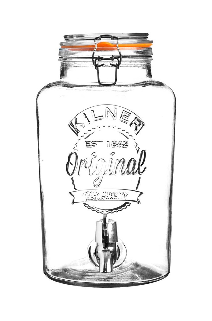 Kilner Dozator de apa cu capac și robinet 5 L transparent 0025.405