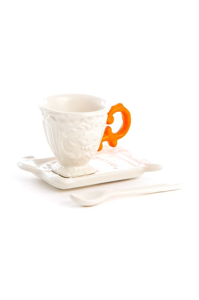Seletti ceasca si farfurioara I-ware 09859.ARA alb AA00