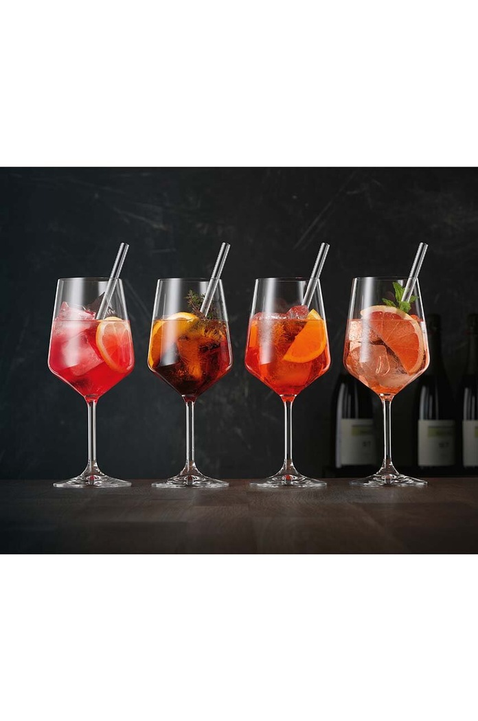Sada kokteilových pohárov so slamkami Nachtmann Coctail Spritz 630 ml 4-pak 105438 priesvitná AA00