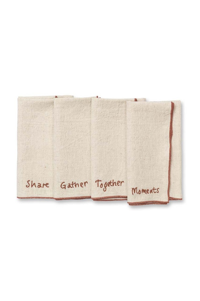 Σετ χαρτοπετσέτες ferm LIVING Occasion 4-pack μπεζ 1104268275