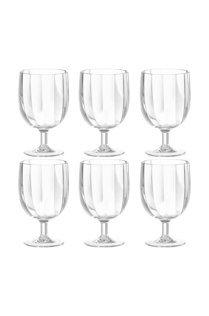 J-Line zestaw kieliszków do wina Glass Plastic 6-pack transparentny 43943