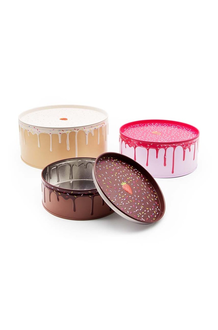 Škatla za shranjevanje Luckies of London Cake Storage Tins 3-pack pisana SK.TINCAKE1
