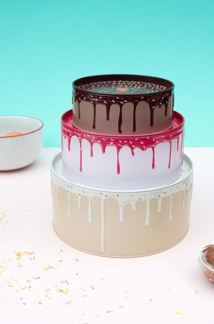 Škatla za shranjevanje Luckies of London Cake Storage Tins 3-pack SK.TINCAKE1 pisana