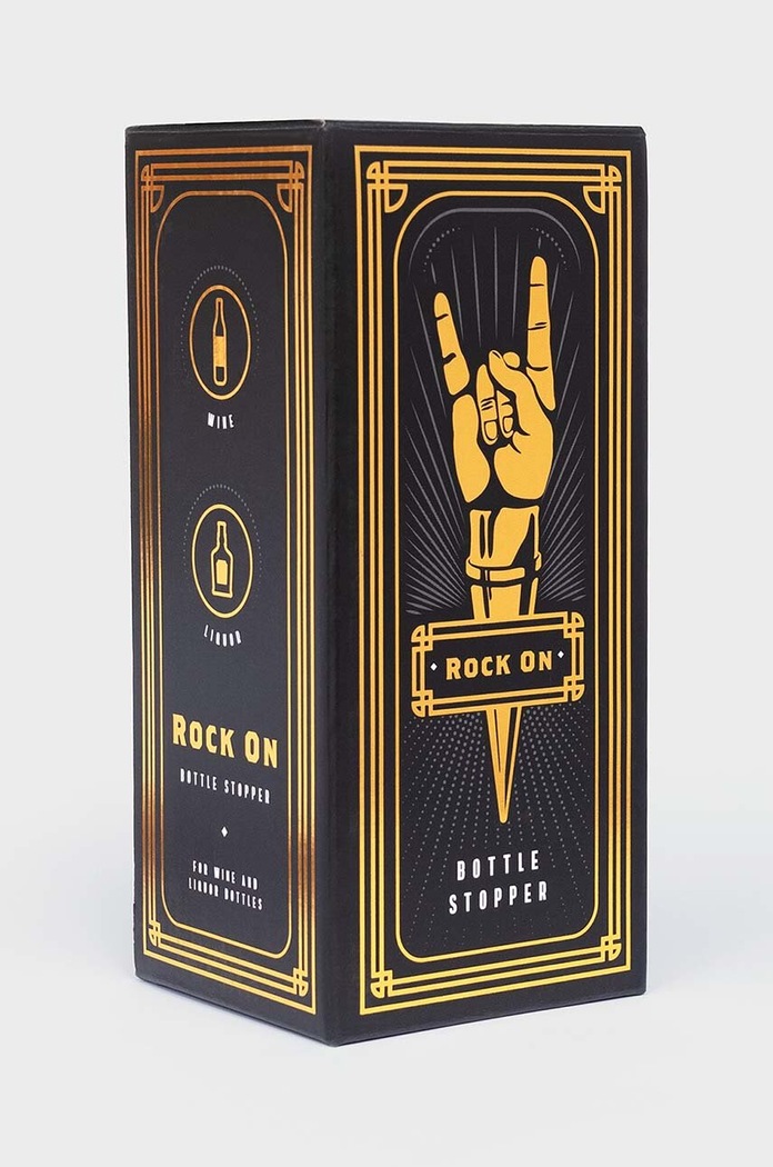 Kuchyň a bar Zátka na víno s ozdobou Luckies of London Rock On LK.LUKROKBSG vícebarevná
