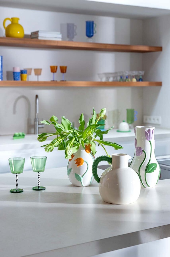 Džbán &k amsterdam Jug Perle Green vícebarevná 1780.02
