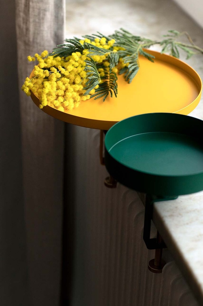 Navet tavă decorativă cu clemă Clamp verde 18.Navet