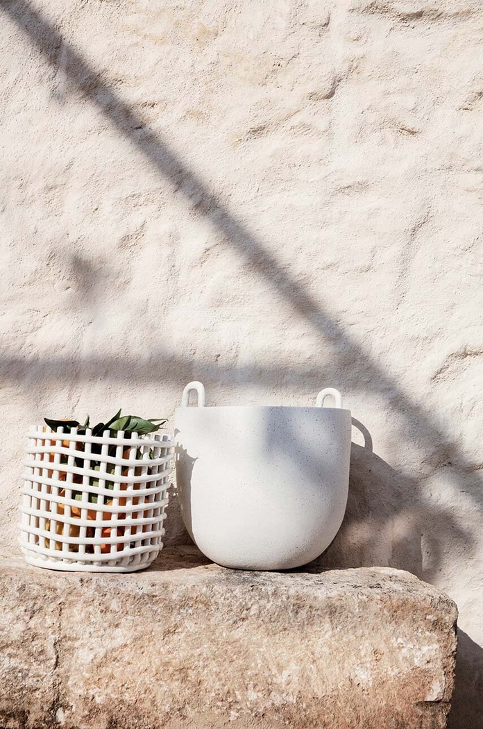 Κουζίνα και μπαρ Διακοσμητικό καλάθι ferm LIVING L 110134202 λευκό