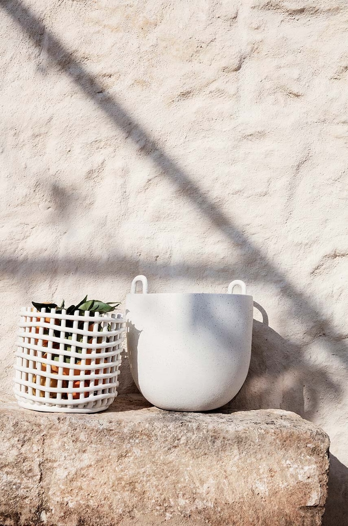 Κουζίνα και μπαρ Διακοσμητικό καλάθι ferm LIVING L 110134202 λευκό