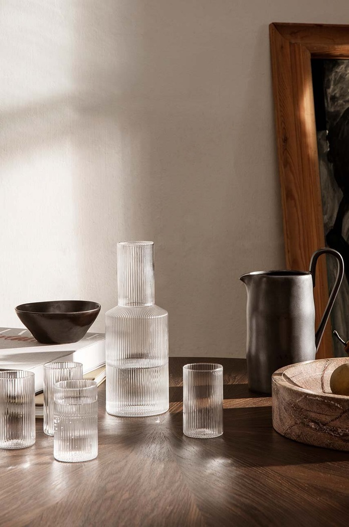 Αξεσουάρ Σετ ποτηριών ferm LIVING Ripple 140 ml 4-pack 1104264040 διαφανή