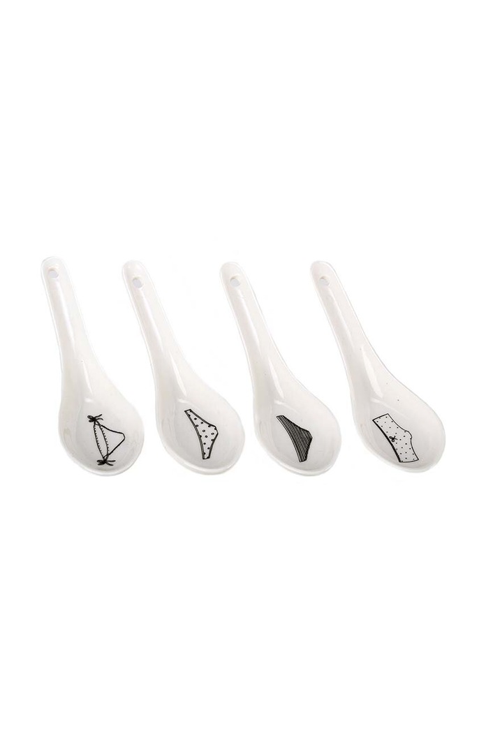 Кухня та бар Набір мисок з ложками POLSPOTTEN Undressed Bowls 200 ml 4-pack 230.400.179 білий