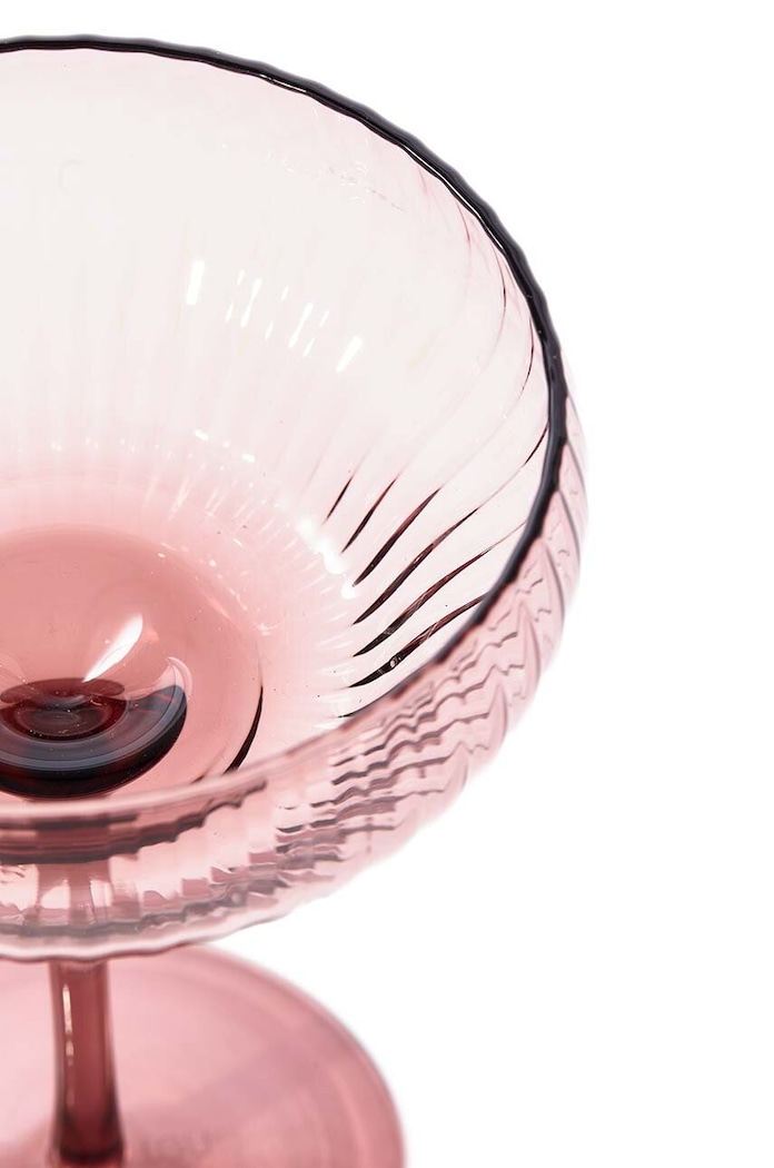 Komplet kozarcev za vino Pols Potten Pum Coupe Glasses 250 ml 2-pack roza 140.230.152