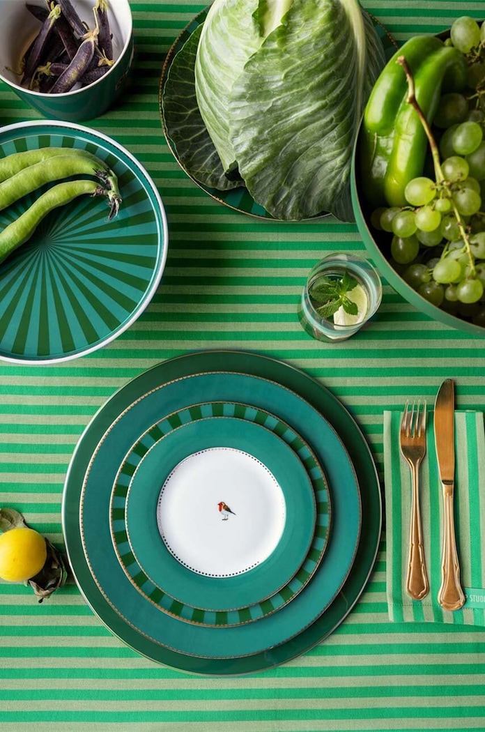 Bucătărie și bar Pip Studio un set de farfurii Love Birds Emerald 17 cm 6-pack 51001462 verde