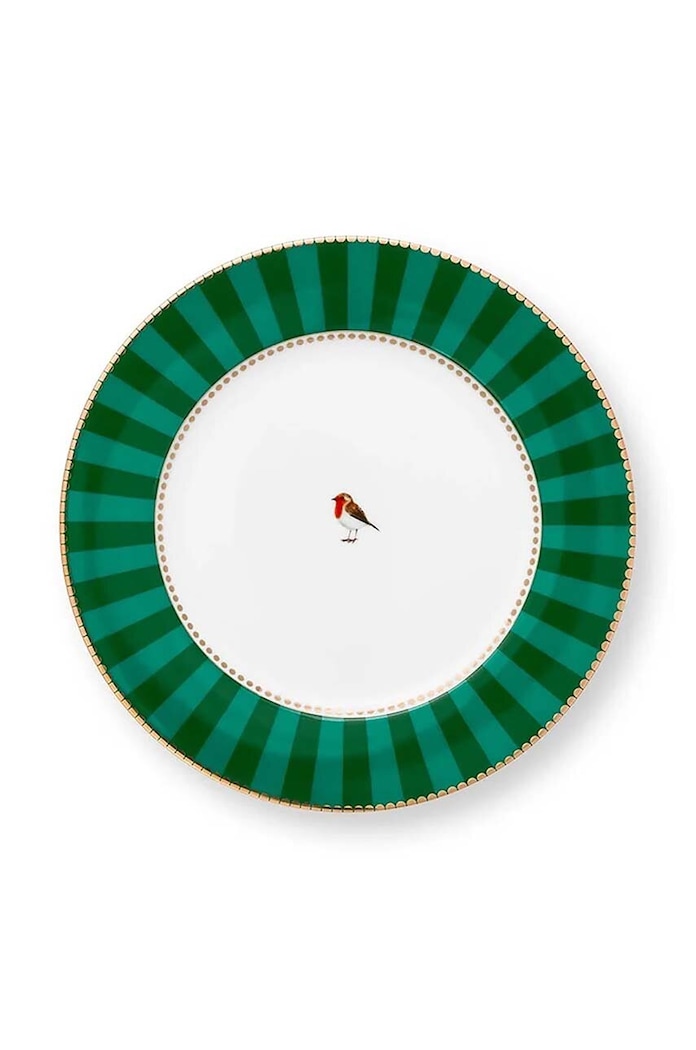 Pip Studio set de farfurii pentru desert Love Birds Stripes Eme 21 cm 6-pack verde 51001465