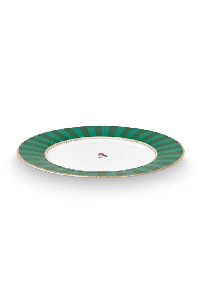 Pip Studio set de farfurii pentru desert Love Birds Stripes Eme 21 cm 6-pack 51001465 verde AA00