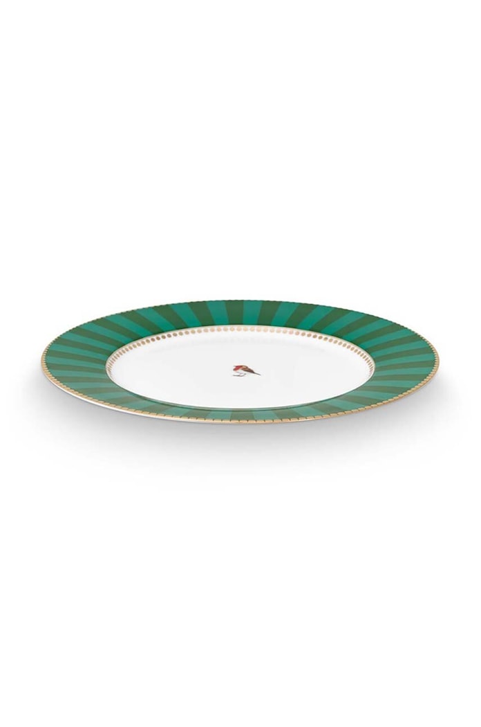 Pip Studio set de farfurii pentru desert Love Birds Stripes Eme 21 cm 6-pack 51001465 verde AA00