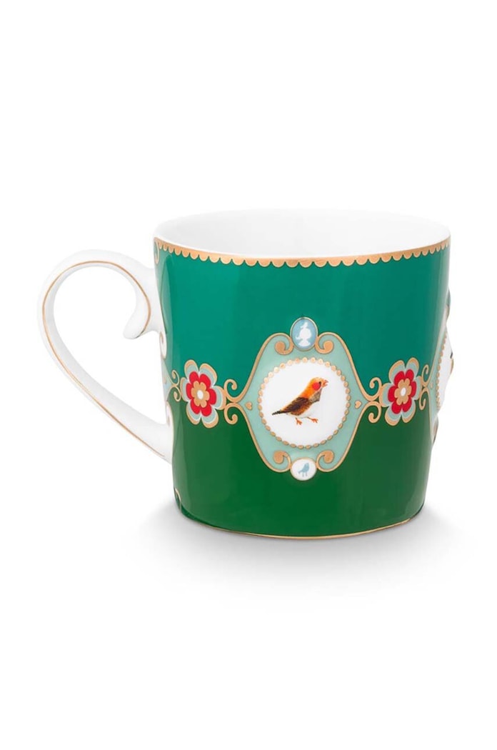 Pip Studio Ceașcă Love Birds Medallion 150 ml 51002471 verde AA00