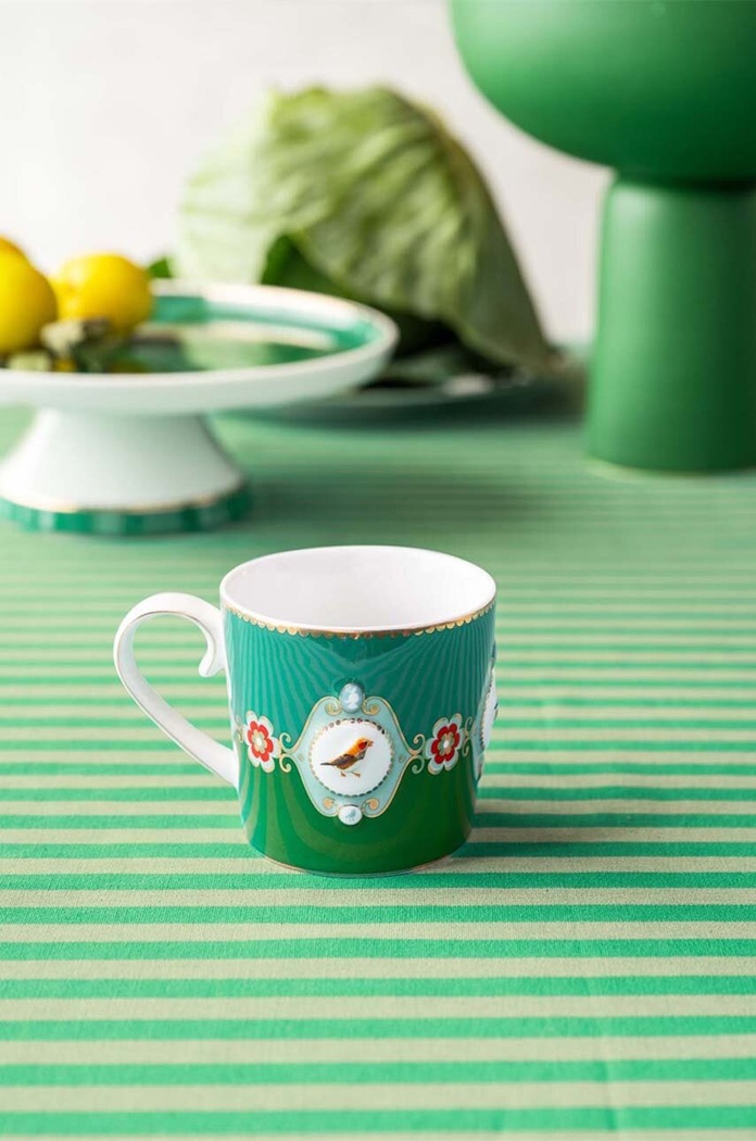 Bucătărie și bar Pip Studio Ceașcă Love Birds Medallion 150 ml 51002471 verde
