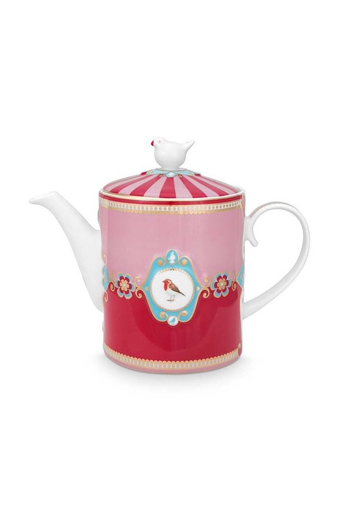 Pip Studio ceainic Love Birds Medallion 1,3 L roz 51005004