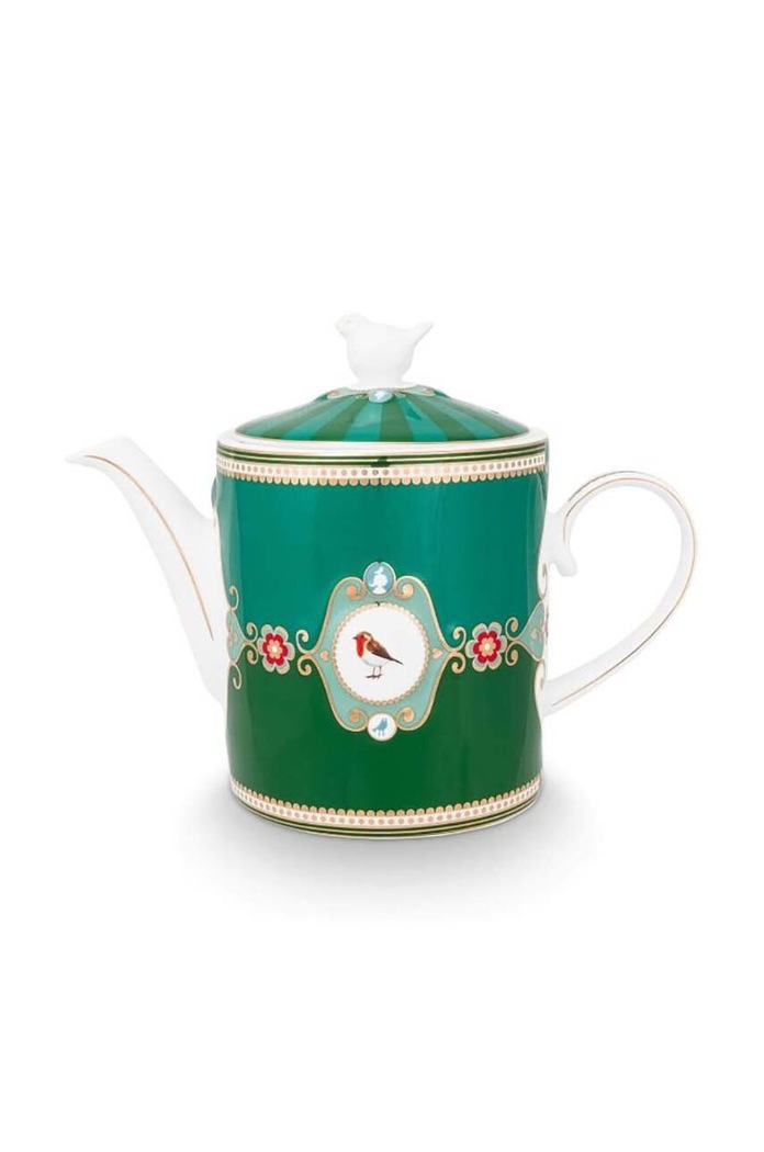 Pip Studio Ceainic Love Birds Medallion 1,3 L verde 51005079