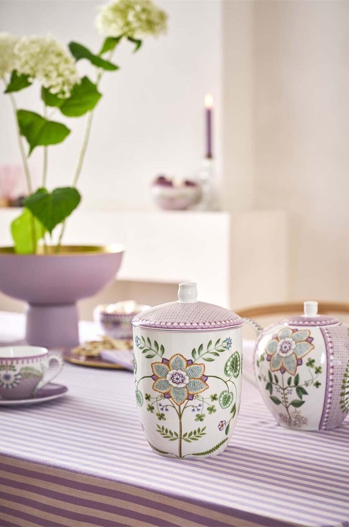Bucătărie și bar Pip Studio recipient cu capac Lily&Lotus 1,5 L 51009038 multicolor