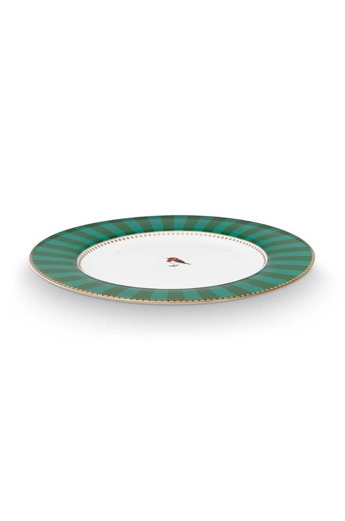 Pip Studio set de farfurii plate Love Birds Stripes Eme 25,5 cm 6-pack 51001467 verde AA00