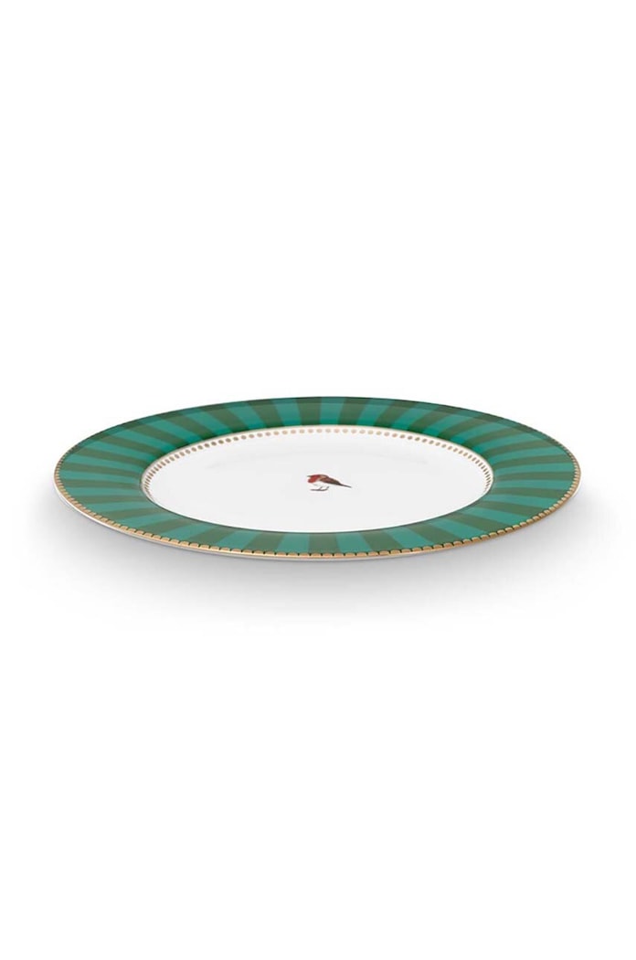Pip Studio set de farfurii plate Love Birds Stripes Eme 25,5 cm 6-pack 51001467 verde AA00