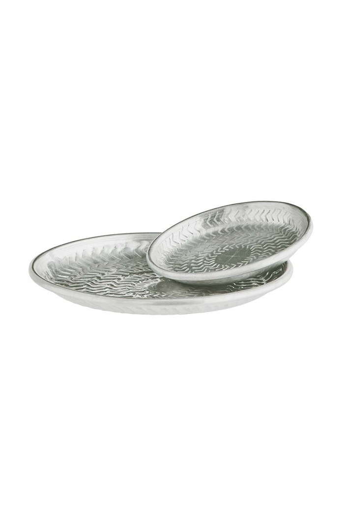 Madam Stoltz tavă decorativă Hammered 2-pack gri T164SIL.SXS