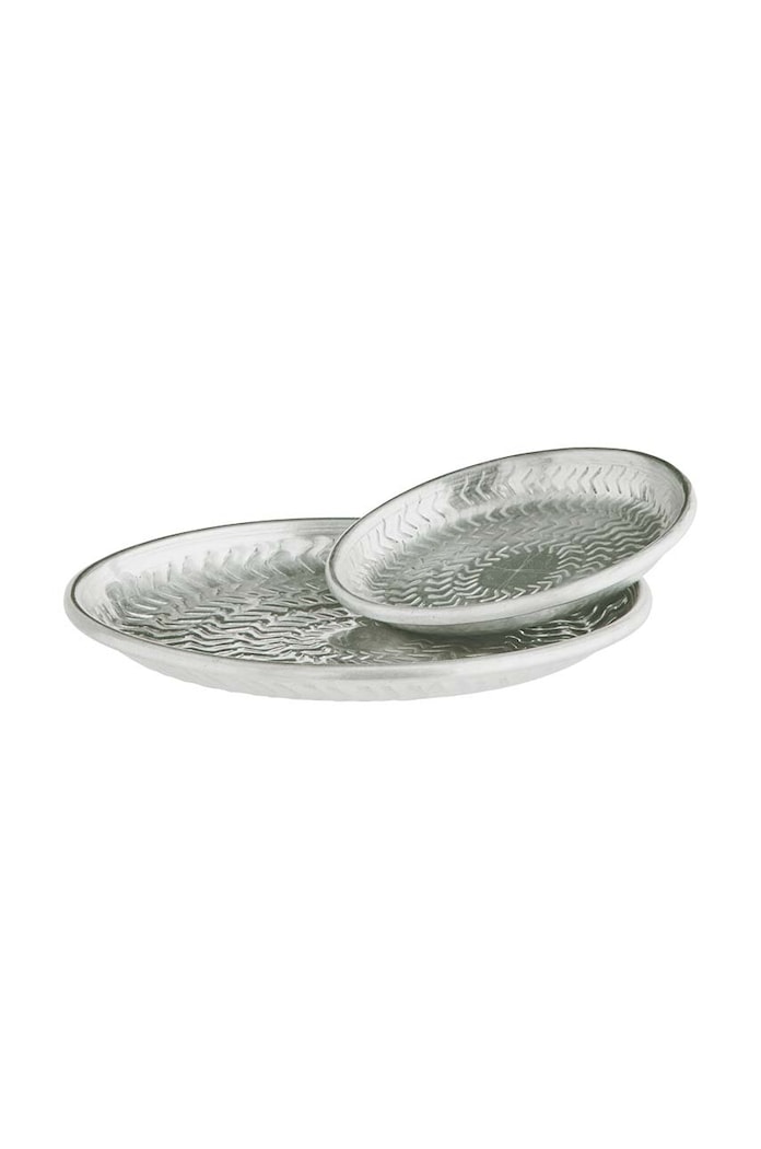 Madam Stoltz tavă decorativă Hammered 2-pack gri T164SIL.SXS