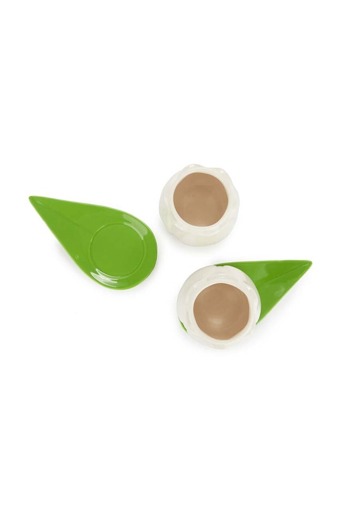 Kuchyň a bar Sada šálků a podšálků Balvi Tulip 100 ml 2-pack 27860 bílá