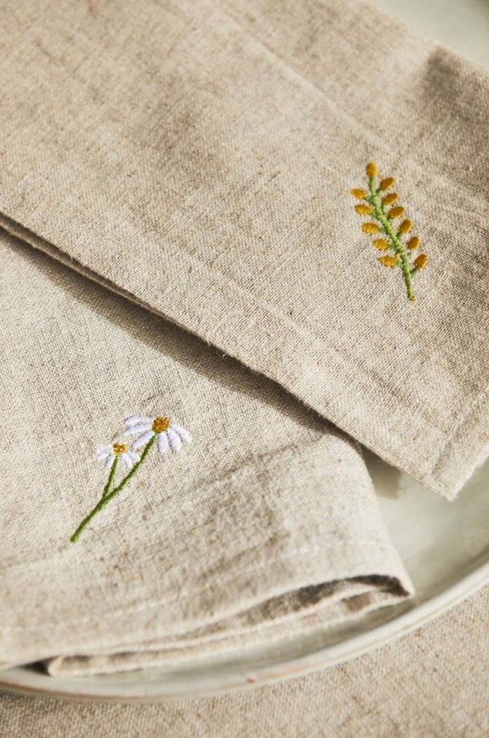 Calma House set de șervetele Spring 2-pack 45 x 45 cm SPRING.45S.NAT bej