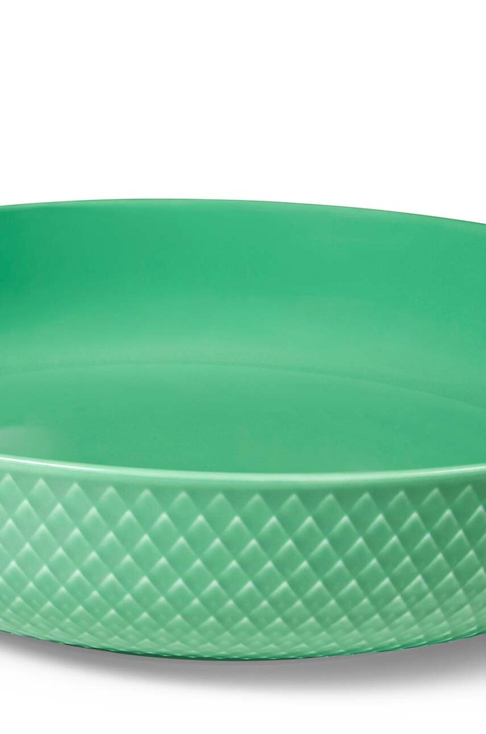Lyngby Porcelæn Castron de servire Rhombe 201919 turcoaz AA00